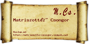 Matriszottó Csongor névjegykártya